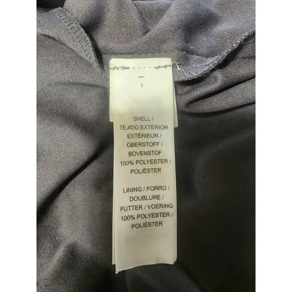 Adrianna Papell Dress Women 12 Beaded Gunmetal Grey Formal Wedding Evening Event - Picture 6 of 10